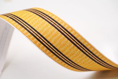 Жовта та чорна смугаста тканинна стрічка набір_AI